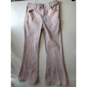 Wild Daisy Girls Pink Flare Jeans Floral Embroidery Size 12